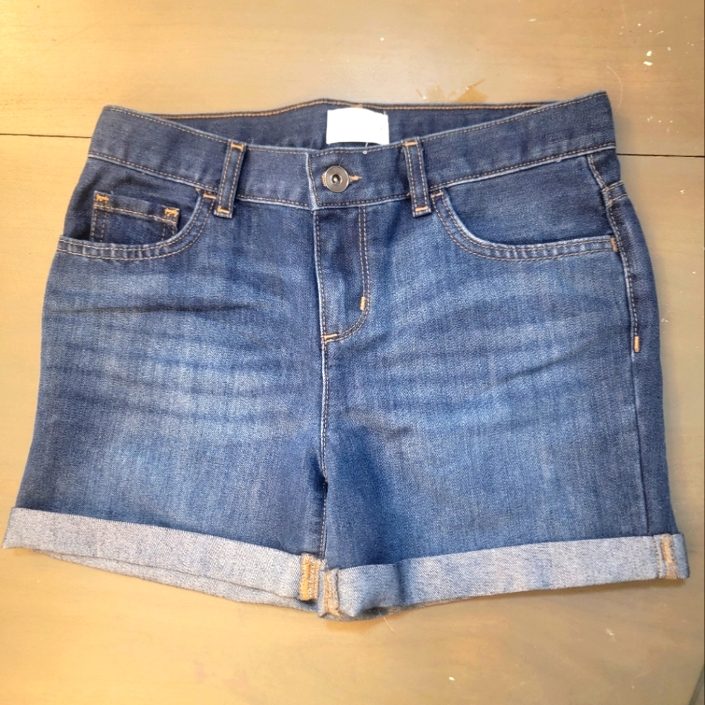 Place Girls Denim Jean Shorts Dark Wash Size 12